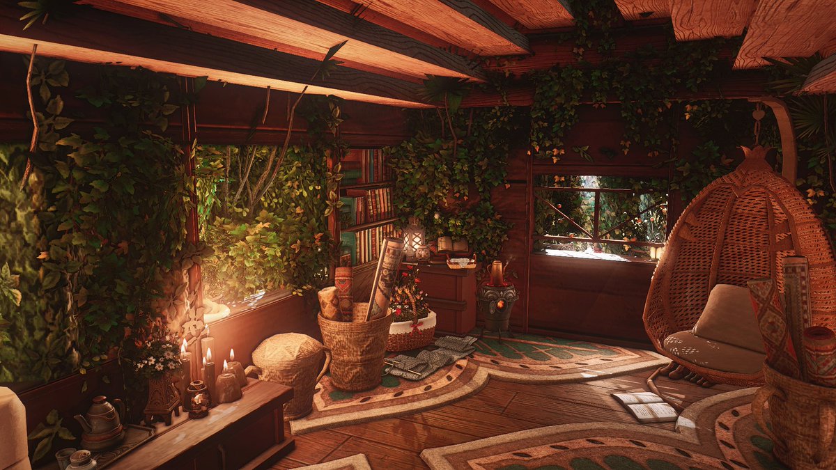 LeoLunari's tweet photo. [S] Cozy Wooden Cabin 

Crystal | Diabolos | The Goblet | Ward 22 | Plot 29

Wanted to make a comfy little wooden cabin that feels like it's right in the middle of the black shroud 

 #FFXIV #FFXIVHousing #HousingEden #FF14ハウジング #FF14Housing https://t.co/oxYyI2kMFS