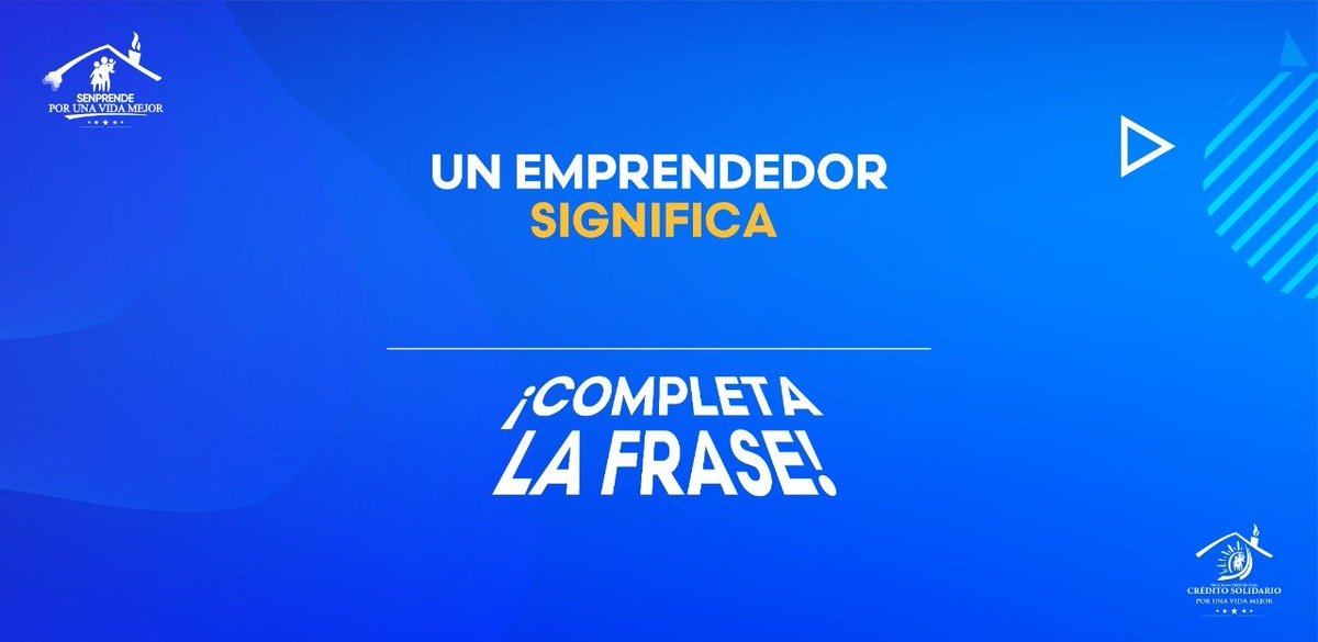 Banca_Solidaria's tweet photo. ¡COMPLETA LA FRASE! 🤔
¿Para vos qué significa emprender? 🎉
.
.
#emprede #emprendedoras #sueñagrande #mentalidadpositiva #caminoalexito #prestamos #financiamiento #emprendedoresdehonduras #honduras https://t.co/cGHVvMa7cu