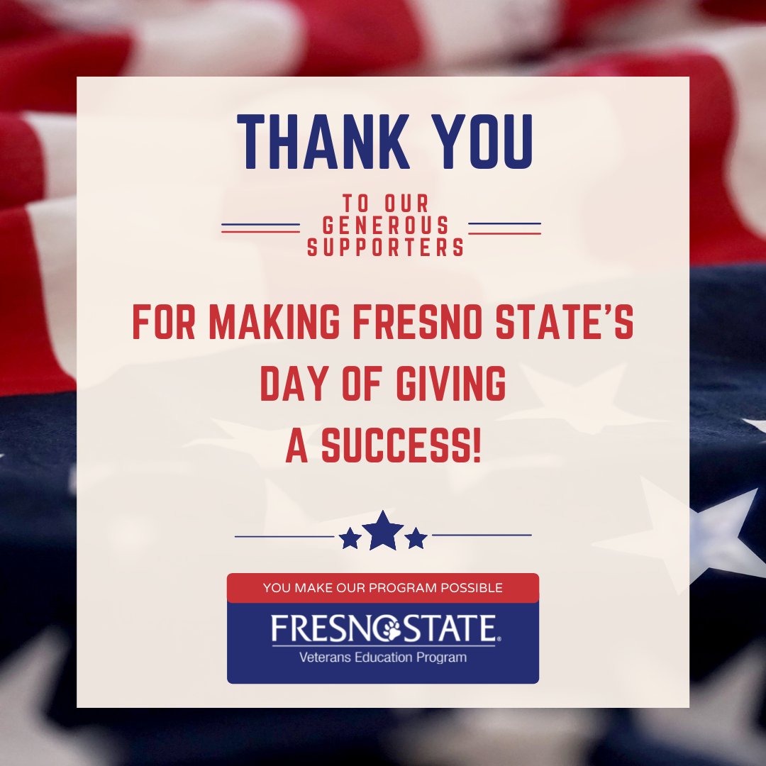 Thank you to our amazing donors who made Day of Giving a success!! #FresnoStateDOG