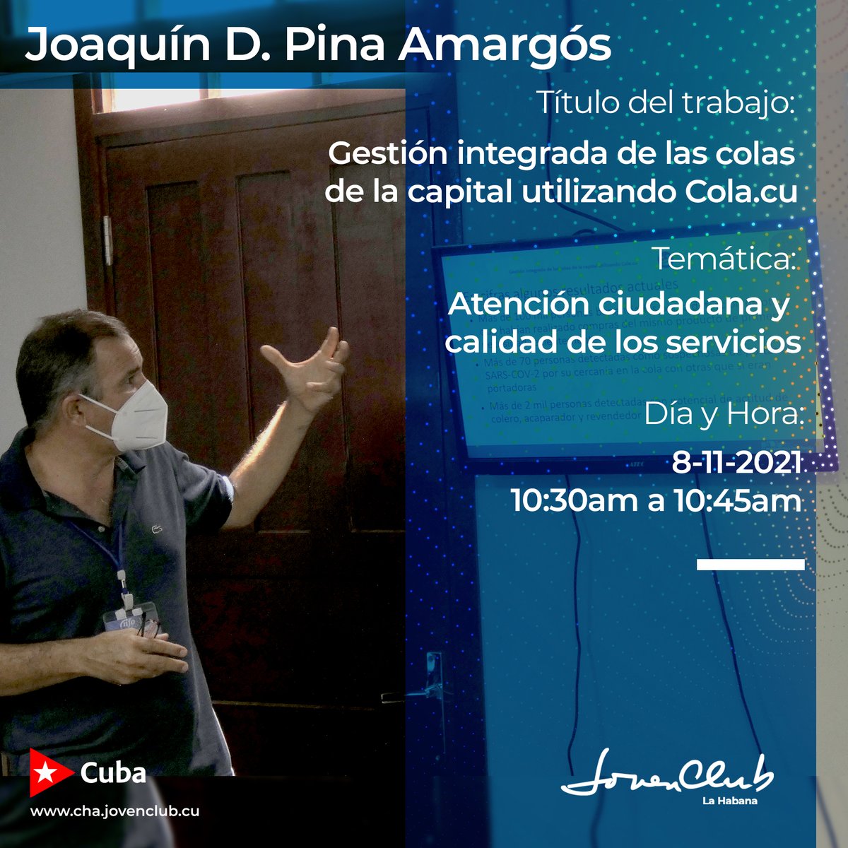 JovenClubHabana's tweet photo. 📢Del 8 al 12 se celebra la XV Edición del Evento de Informática para jóvenes  Infoclub Nacional 2021.#JovenClubLaHabana cuenta con 3 ponencia.
✅Roaldys García Robaina
✅Joaquín D Pina Amargó.
✅Higinia Mayeta Padrón junto al niño Alain Ruiz 
Lee justo aquí ⬇️⬇️⬇️
 #InfoClub2021 https://t.co/qu97TwFazv