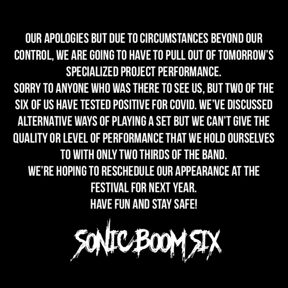 SonicBoomSix's tweet photo. We will see you next year 😥 #specializedproject https://t.co/BOSyDXTnCO
