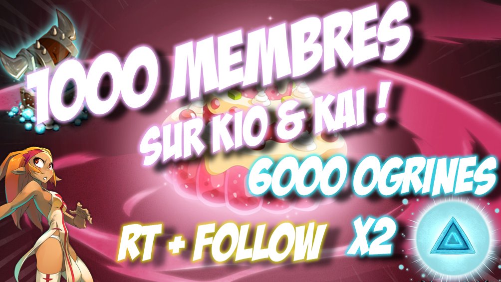 w_kaido's tweet photo. 🎁🎁🎁 GIVEAWAY TIME !!! 
Vous êtes 1000 sur le discord Kio &amp; Kaï build ! Et pour ça un grand merci ! 
Pour tenter de remporter 6000 Ogrines, RT + Follow !
6000 Ogrine sont aussi à gagné sur discord via une réaction. https://t.co/bUbFpvkHjq
Fin du GA : 9/11 21h https://t.co/a7lkcQMwwK