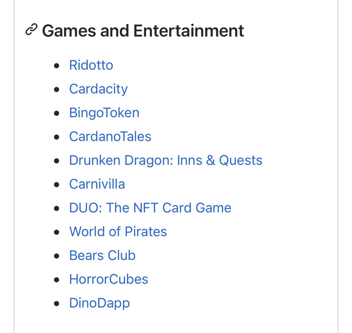Horrocubes's tweet photo. We just realized we were added to the https://t.co/n1CwnWp4q8 repository under Games and Entertainment, this is such an Honor!
#Cardano #buildingonCardano #CNFT #CardanoNFT https://t.co/gRrIyKV3AO