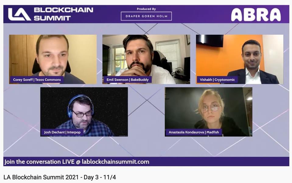 JudyJulin's tweet photo. Devouring ideas and @tezos developer speak at LA's Blockchain Summit, creating new @wowlearninglab1's curriculm to distribute in creative digital ways and enjoying a little light reading for this first Friday in November 2021. Happy Friday everyone! https://t.co/5nflfuSDzE