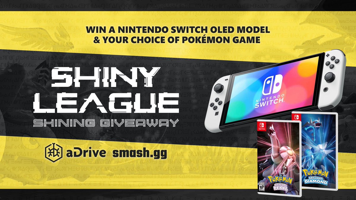 🏆Get ready for a #ShinyLeague shining giveaway!🏆

We’re teaming up with <a href="/aDrive_tK/">aDrive</a> to give away an OLED Nintendo Switch and either #PokemonBrilliantDiamond or #PokemonShiningPearl!

Enter here for your chance to win: gleam.io/ije7S/shiny-le…