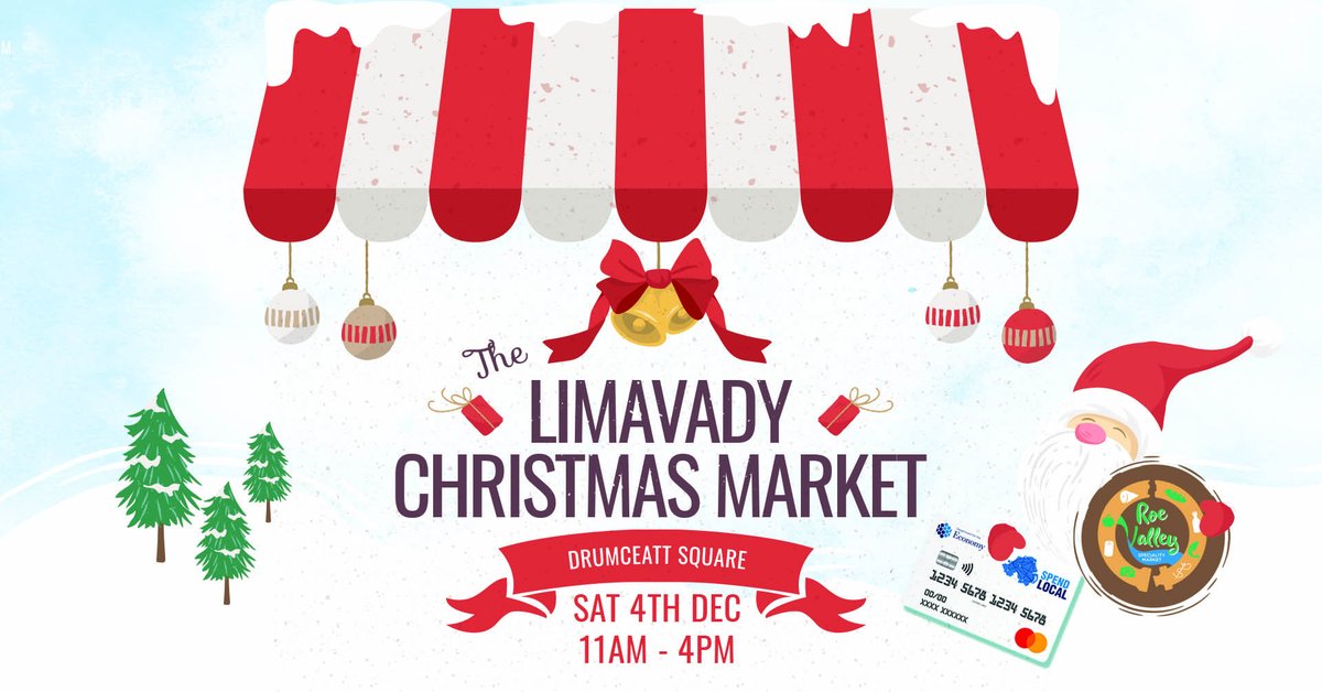 Great to be back again with the Roe Valley Speciality Christmas Market, Limavady. Festive treats, gifts and more! 
Drumceatt Square (Beside the Roe Valley Arts Centre)
Sat 4th Dec, 
11am - 4pm

ow.ly/TOIK50GH7gB