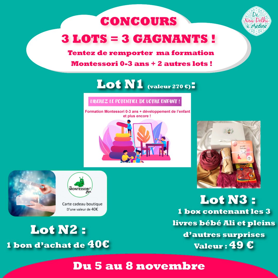 TeamDNDM's tweet photo. Pour participer, rendez-vous sur Instagram : https://t.co/V37r6GSsjn

#concours #jeuxconcours #formationmontessori #montessori #assmat #education https://t.co/WnWb5rdRqw