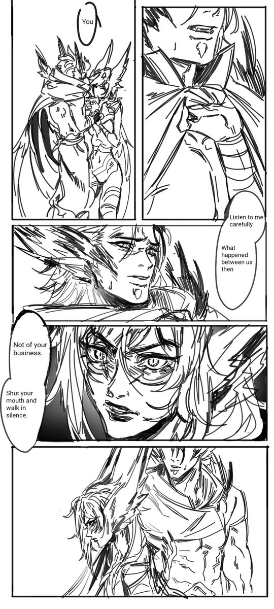 A sketch of how Xayah and Rakan were just starting to travel together (related to Xayah old lore where her entire village disappeared)
1/???
#LeagueOfLegends
#LeagueOfLegendsFanArt
#ArtofLegends #Xayah #Rakan
#Ahri