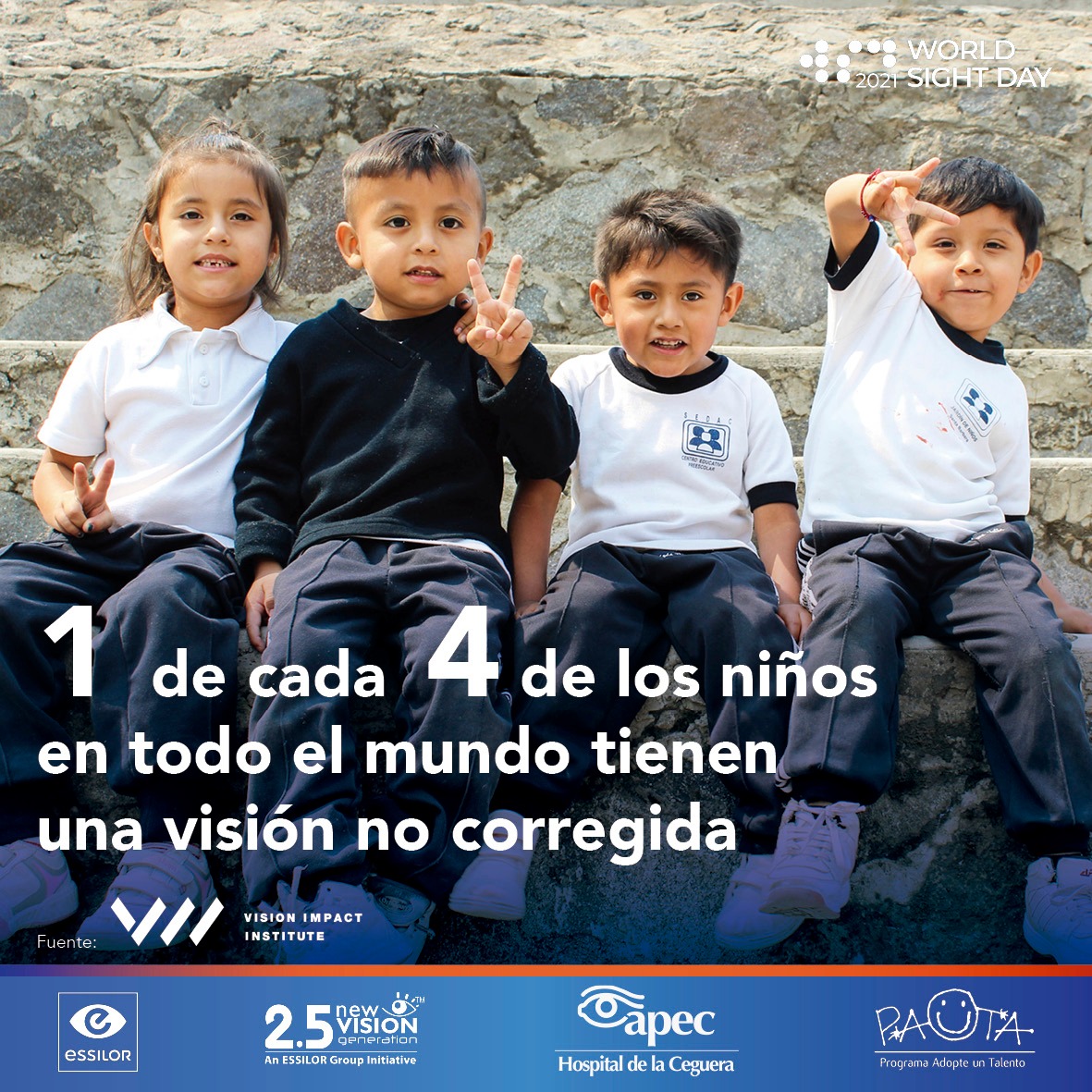 ¿Sabías que un par de lentes pueden ayudar a mejorar el desempeño escolar? Por $250 pesos, ayudas a qué 2 niñas/os de escasos recursos atendidos por <a href="/HospitalApec/">APEC Hospital de la Ceguera</a> y <a href="/PAUTAAC/">PAUTA</a> los tengan. Apoya en donadora.org/dmv <a href="/DonadoraOrg/">Donadora</a> #ImpactoSocial #SaludVisual @Essilor