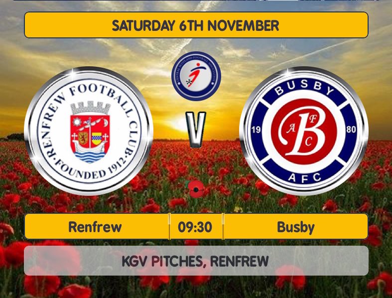 Renfrewfc2004's tweet photo. Central league DivA  game tomorrow against Afc Busby ⚽️ 

Kick off is at 09:30 🕤 

Venue= KGV pitches in Renfrew 

Spectators are allowed so come support the team in what will be an exciting game

Mon The Frew 🔵⚪️ https://t.co/kNbG4cDVJp