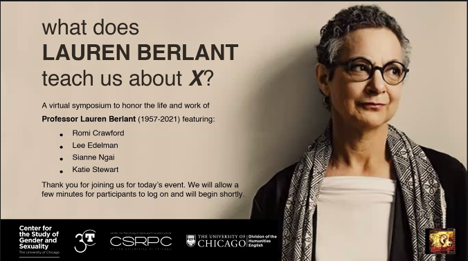 anjagroene's tweet photo. already feeling emotional as the virtual symposium to honour the life &amp; work of Lauren Berlant starts to the soundtrack of "Wig in a Box" from Hedwig and the Angry Inch https://t.co/iYxJ3LyHbP