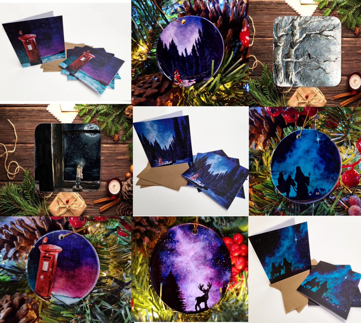 Is it ok to mention the ‘C’ word now ??
Check out <a href="/Interstellart2/">Interstellart</a> for unique , original designs all created by myself . Cards,ornaments and coasters only available etsy.com/uk/shop/Inters… . So much great feedback , please spread the word #Christmas #christmascards