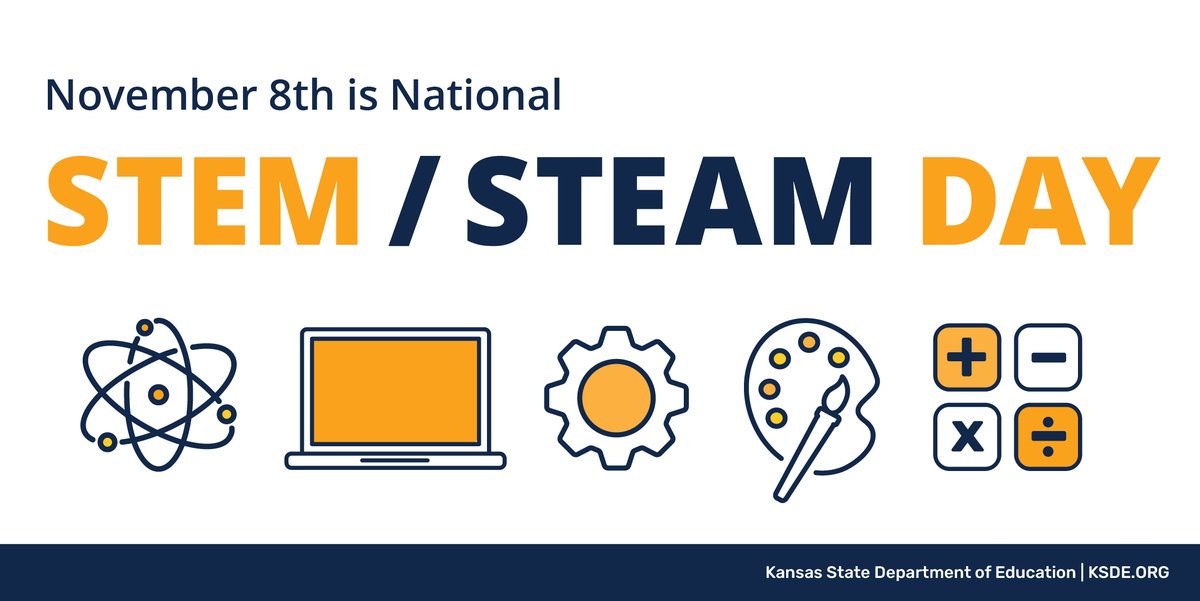 Today is #NationalSTEMDay a day to celebrate Science, Technology, Engineering, Art &amp; Math (STEAM).

STEM/STEAM education allows a future of innovation to grow and prosper in our state.

📣Shout out to all Kansas STEAM educators today!