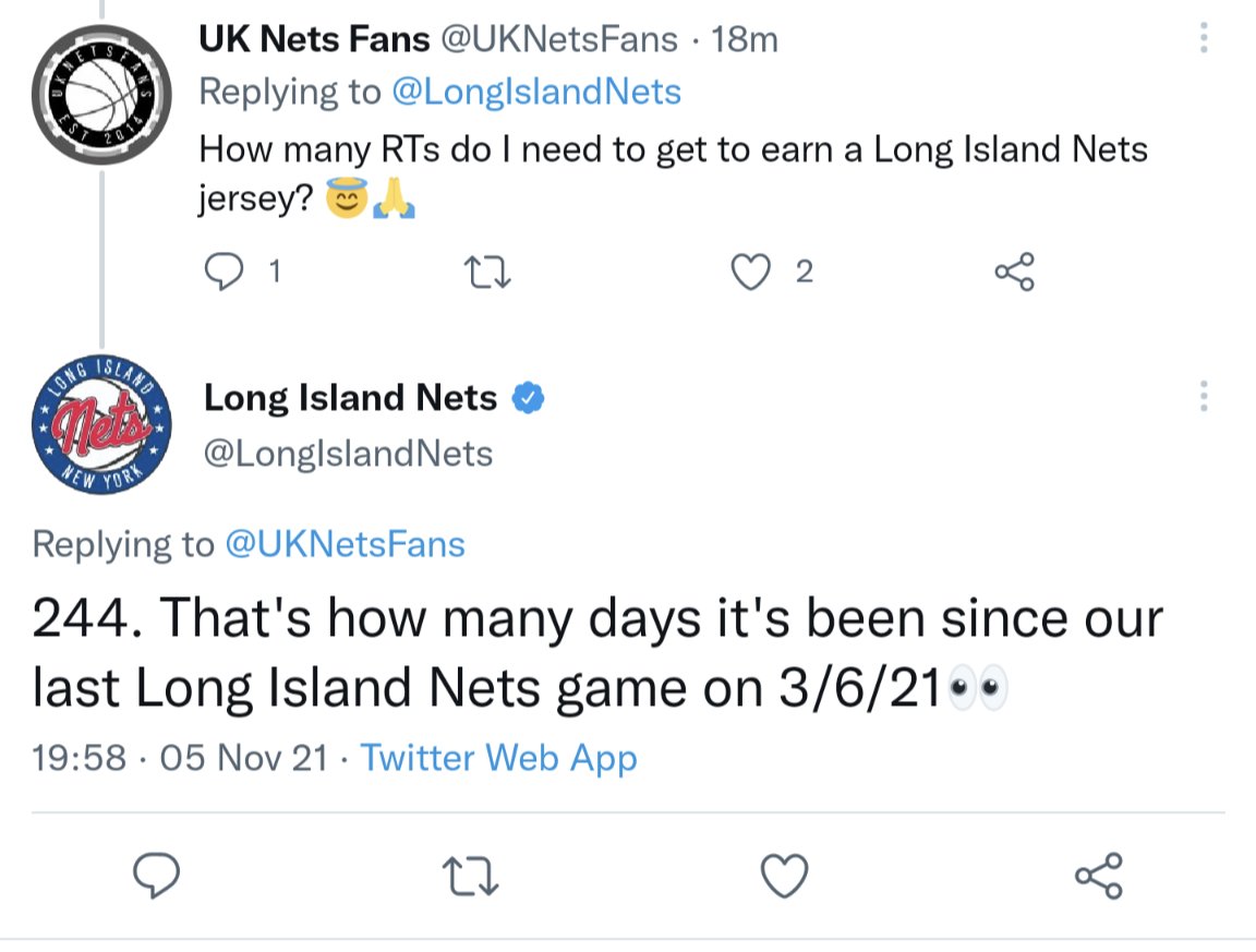 UKNetsFans's tweet photo. 🔵🔴⚪ LETS MAKE THIS HAPPEN! ⚪🔴🔵

The good folks at @LongIslandNets will send me a jersey if I get 244 retweets! https://t.co/wKR0T6aW9l