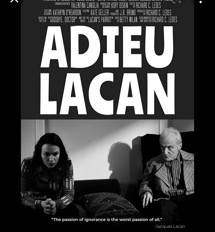 LacanSalon's tweet photo. On Tuesday November 16 7-9pm join the @LacanSalon Q&amp;A with Richard C. Ledes, director of ADIEU LACAN.
Upon registration, you will receive a Zoom link to the film (available 24hrs before &amp; after event) and a Zoom link to the Q&amp;A. FUN!
https://t.co/0uG4mi66lZ https://t.co/4uSaRTQ9CI