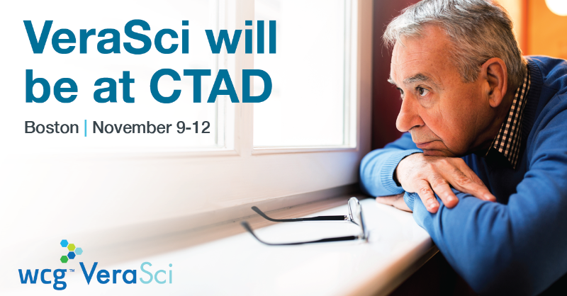 _VeraSci's tweet photo. Are you heading to Boston for #CTAD2021? Check out Dr. Alex Atkins’ poster on the self-administered BAC on Pathway #ePRO. Come chat with us to learn more about WCG VeraSci’s remote #clinicaltrials experience.