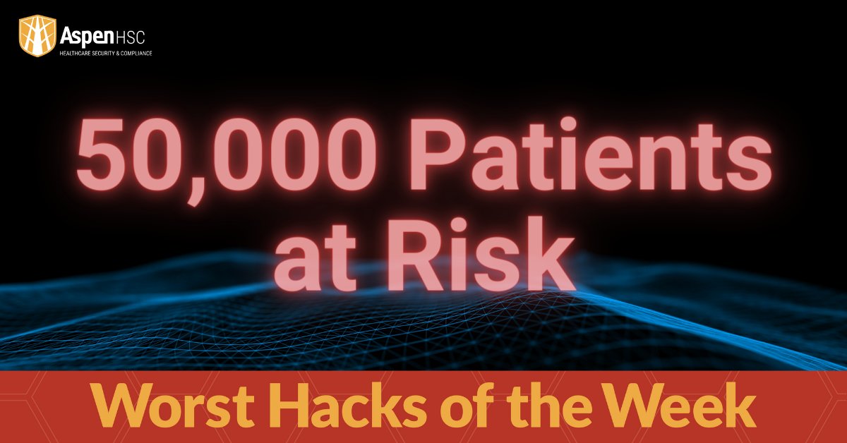 Hackers continue to attack every sector, and healthcare providers are still getting hammered. This week’s stories showcase how hackers are ramping up strikes everywhere. Check out Aspen HSC’s Worst Hacks of the Week: zcu.io/3uGY 
#businessassociates #cyberattacks