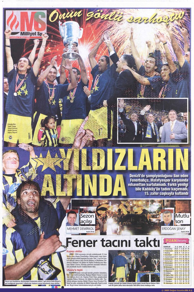 Fenerbahçe o sezon sadece 4 maç kaybetti. İlki ligin ilk maçı, sonuncusu ise ligin son maçıydı. Şampiyonluk bir hafta önce garantilendiği için son maç için bir şey yazamadılar... Ama öncekiler! Hakikaten QTM!