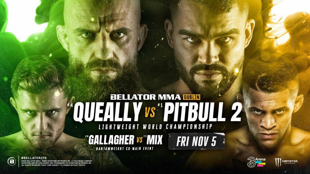 FqMMA's tweet photo. 🚨#Bellator270 ‼️
⏰Main Card dès 22h 🇫🇷
📺#RMCSport2
🔥Main Event pour le 🏆 vacant Légers :
#PeterQueally 🆚 #PatrickyFreire https://t.co/CLVQjlXbZ1