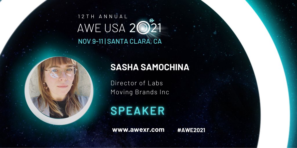I'm thrilled to be back in person at #AWE2021 speaking about XR lessons learned after integrating XR into the engineering &amp; science processes at <a href="/NASAJPL/">NASA JPL</a> &amp; taking these practices to new lengths at <a href="/movingbrands/">Moving Brands®</a>. Come say 👋 if you're around next week.

lnkd.in/gM6-x-PD