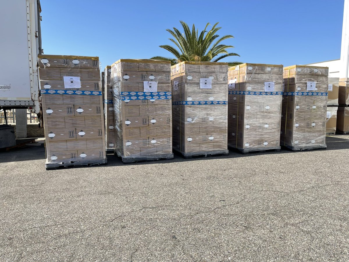 RikDaddy's tweet photo. 17 pallets of hand sanitizer off to orphanages and nursing homes in Mexico. @ChusPKG @AccessoryGeeks #TeamChu #SpreadPositivityNotGerms #NotAllKarensAreBad https://t.co/UWhqTOIPSj