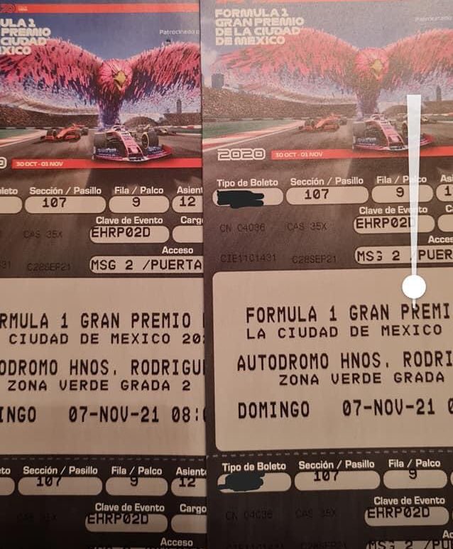 MasterpicksDo's tweet photo. 2 BOLETOS PARA EL #GranPremioDeMexico ‼️

Va de nuevo...ayer lo dejaron ir!

Regalare 2 boletos en excelente zona para sábado y domingo de la #Formula1 

Requisitos: 
•Dar like y RT a este comentario 
•Seguirme
•Este tweet llegue a 300 interacciones!! 
•Límite hoy a las 8 pm https://t.co/2zTIPgBtnC