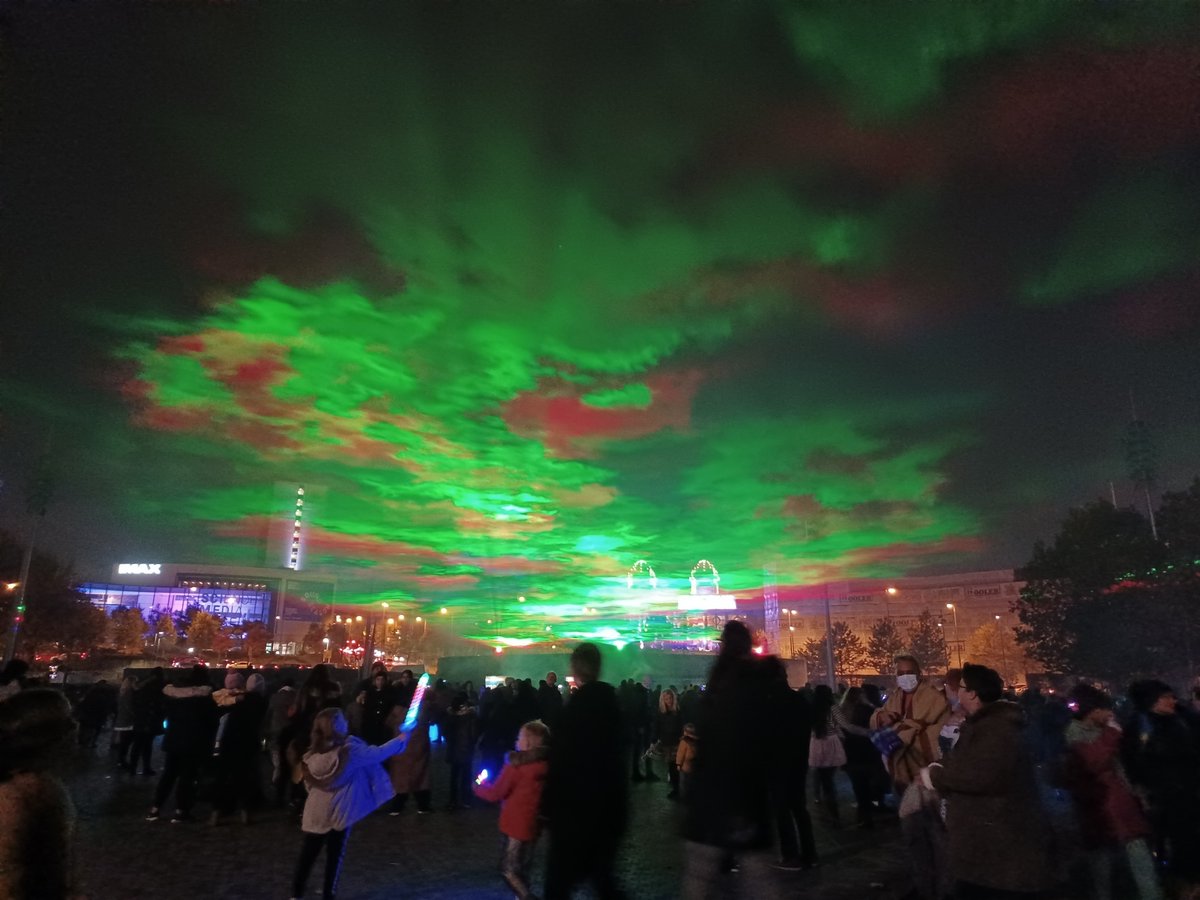 Wow - amazing sights and fabulous atmosphere in Bradford city centre tonight. It's on until 10pm this evening and then again tomorrow night.  Don't miss it! Bradford is #LiT  #Bradford2025