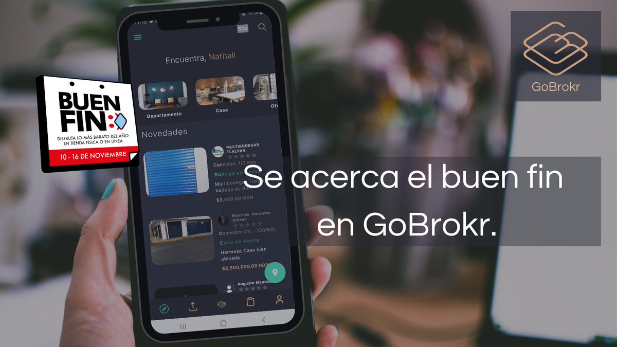 GoBrokr's tweet photo. Se aproxima el buen fin en GoBrokr.🗓
"Con GoBrokr no busques, encuentra" 📲
#GoBrokr #confianza #GooglePlay #app #trabajo #inmueble #casa #terreno #bodega #Departamento #Inmuebles #BuenFin #BuenFin2021 #Servicio #inmuebles #confianza #oportunidad #confiable https://t.co/94Wn1xQpMC