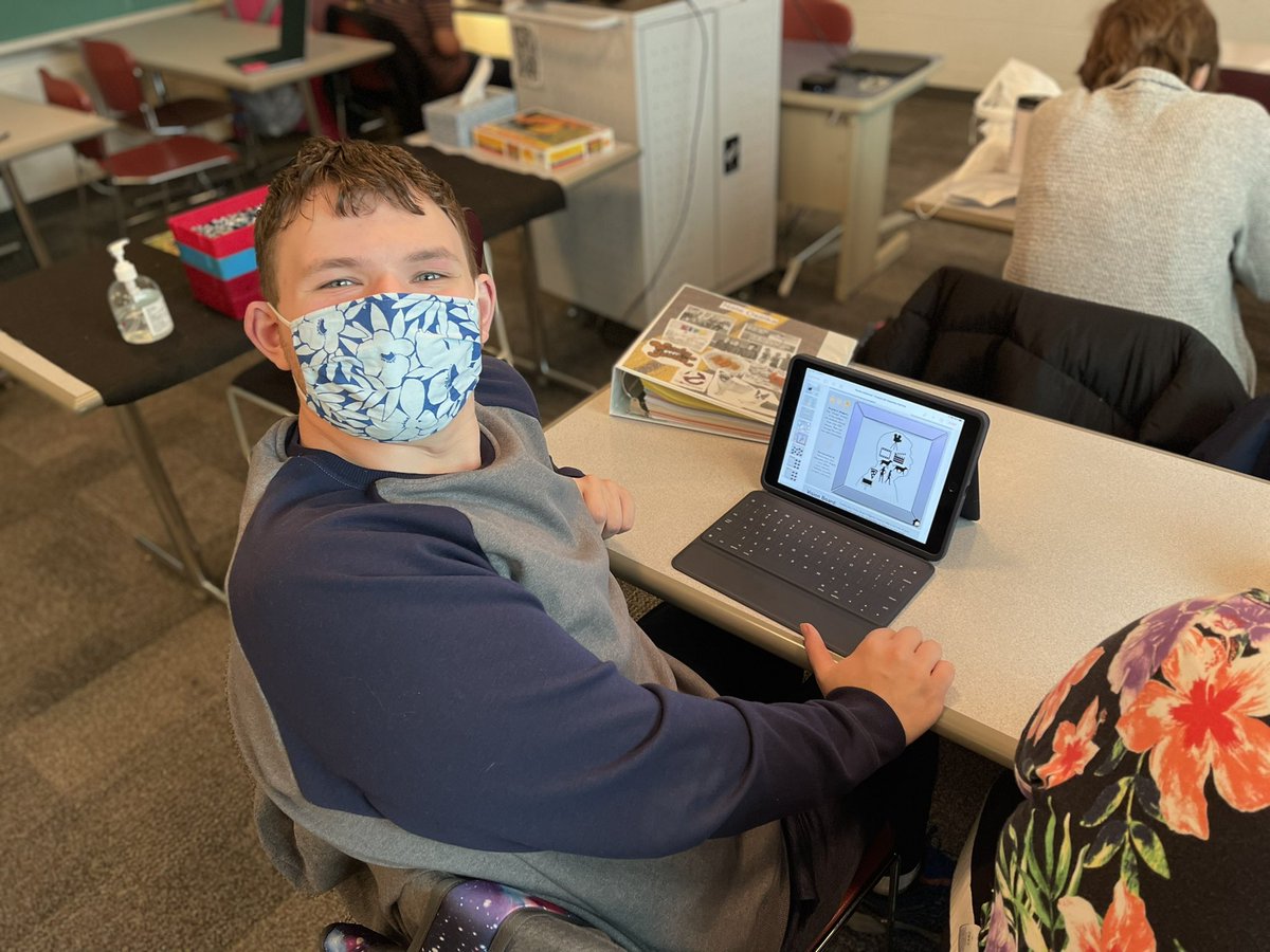 appyteacher's tweet photo. #WSDProjectLIFE interns started gathering artifacts for their digital portfolios!  This #PagesTemplate will grow and be personalized as they progress through the program and then be published as an ePub to reference in job interviews! #AppleEducation #Accessibility https://t.co/oeEYBFy6JK