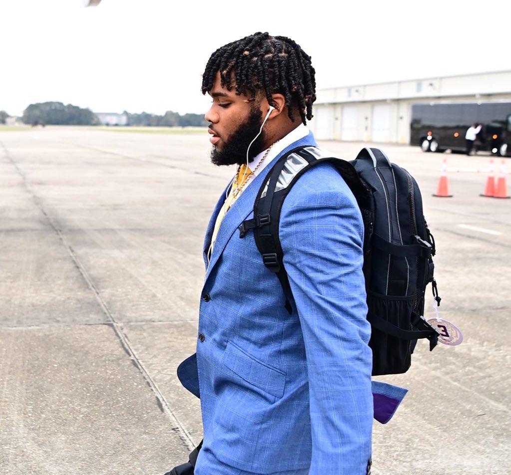 LSUfootball's tweet photo. Next Stop: Birmingham ✈️ https://t.co/O8R9vL95BU
