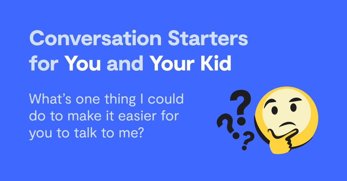 barktechco's tweet photo. Do you wish your kid would open up to you more? Approaching a conversation with the right questions can really make a difference! 

Check out our list of conversation starters to help you *really* connect with your kid. 💙👇
https://t.co/O241RHuLYA https://t.co/zN1LhOM20t