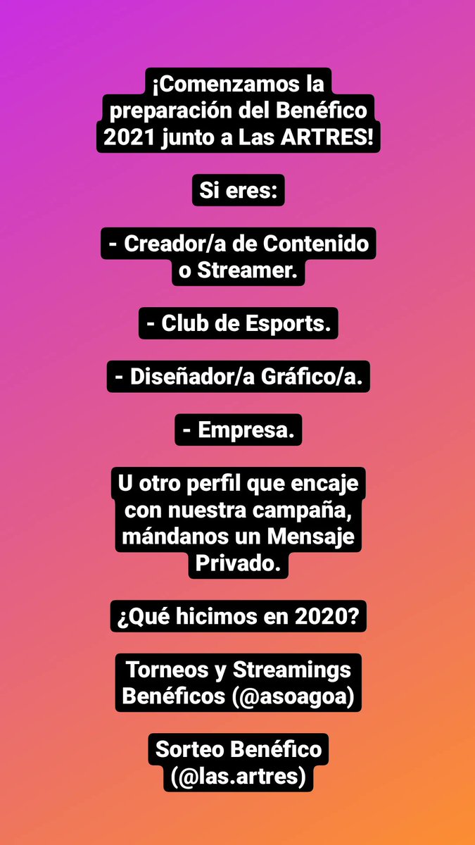 AsoAGOA's tweet photo. ¡Comenzamos a preparar el Benéfico 2021 con @LasARTRES!

Campaña de 2020:

https://t.co/ECZxaUTATz https://t.co/4PZwXSq0dl