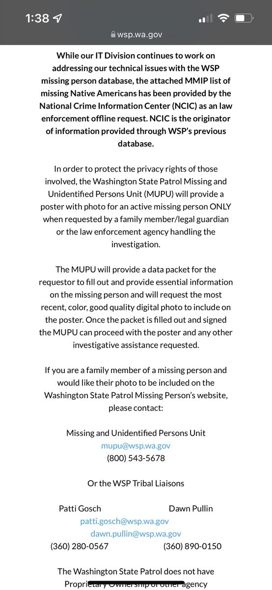 missesmysteries's tweet image. I was recently looking into more of the missing where I live in Wa state and thought I would post a posters per week to bring awareness. They are categorized by children/indigenous/adults. Unfortunately, no pics of #indigenousmissing why??? We can’t recognize names.