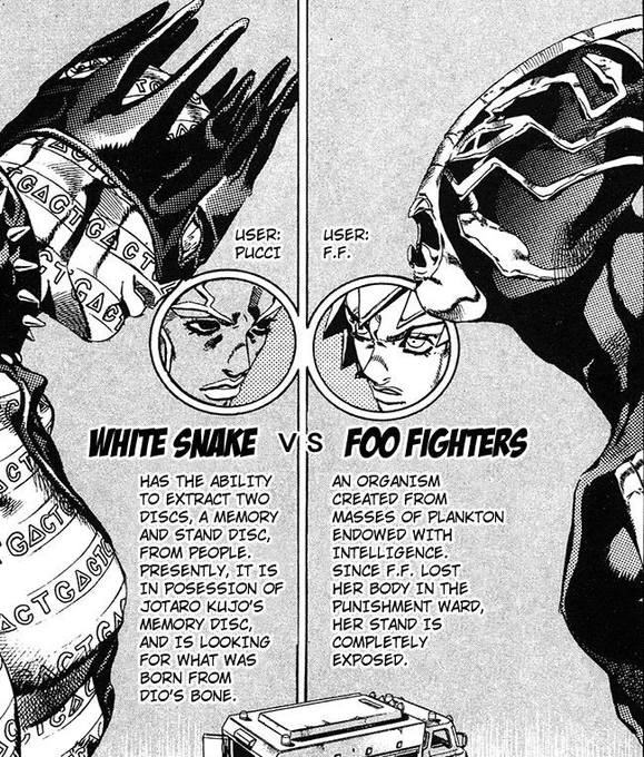 November 5, 2001, Stone Ocean Manga Chapter 90 "Whitesnake - The Pursuer, Part 2" was released! 