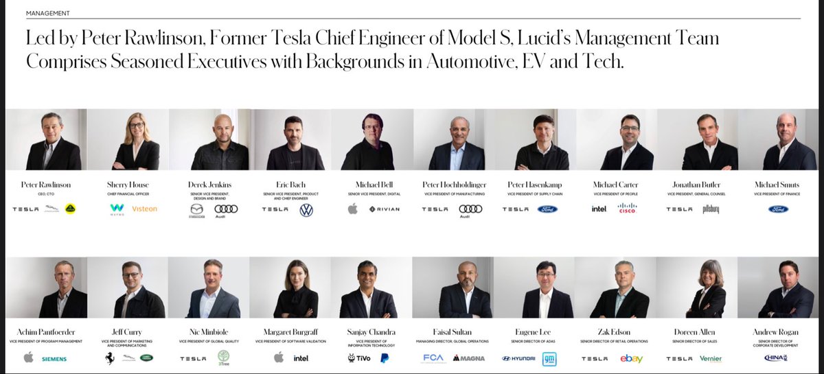 pettit_luis's tweet image. $LCID This is the type of team you can count on 👍  Seasoned veterans all across the board. I’d say they know a thing or two about a thing or two 😜 ⭐