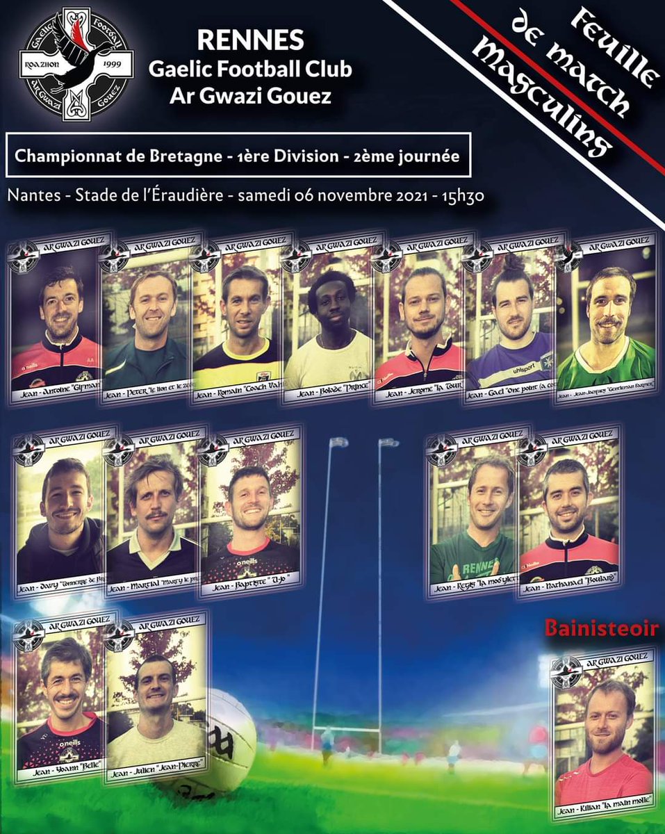 Rdv demain samedi à Nantes pour la J2 de 1ère division de #gaelicfootball ! Les oies sauvages de #rennes remettent en jeu leur titre de championne de #bretagne ! Allez RENNES !