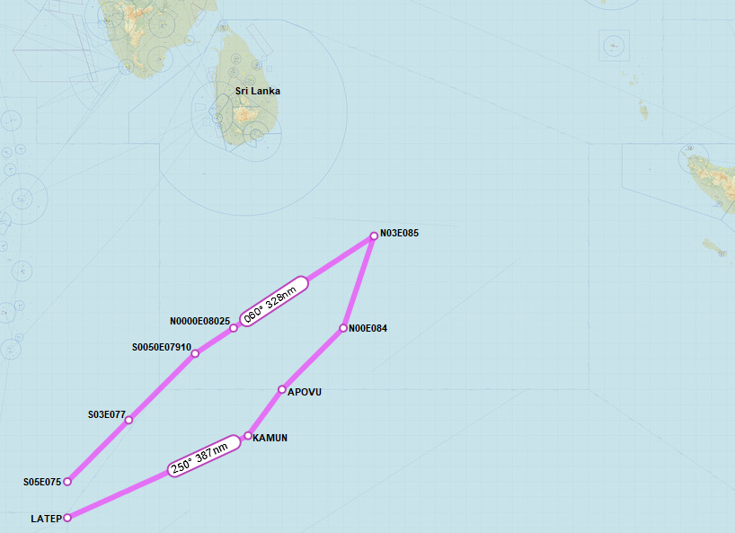 SirListenalot's tweet photo. 2 #KC135's departed Diego Garcia around 0220z on a round trip (S05E075 - S03E077 - S0050E07910 - N0000E08025 - N03E085 - N00E084 - APOVU - KAMUN - LATEP) in order to refuel #B1('s) on a 379th AEW bomber mission.
Pic shows #AE0668 as #RAMEN22 RTB at 0617z #RAMEN21 was #AE0506 https://t.co/BuWuwbOiEx