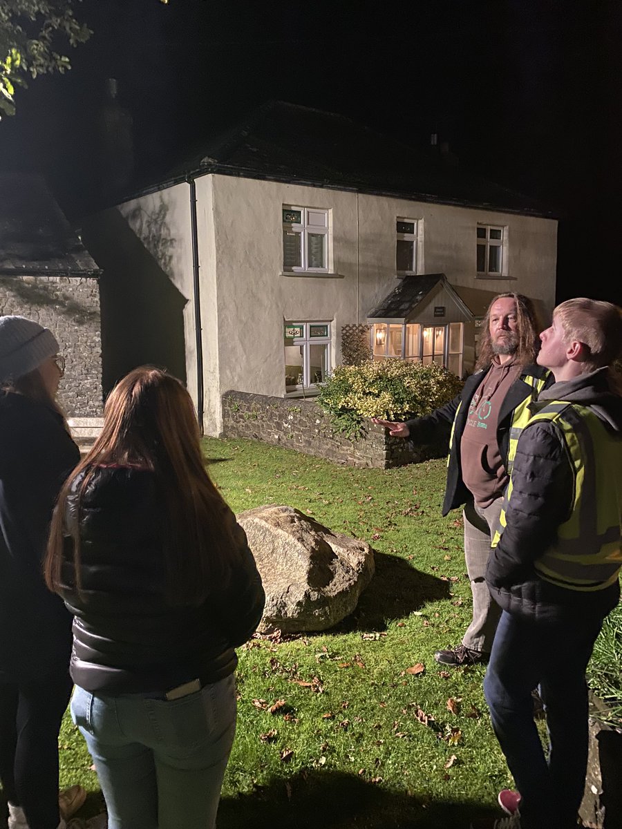 ShebbearBoard's tweet photo. Some of our boarders walked down to Shebbear Village this evening to watch a tradition where a stone is moved to stop the devil from escaping…. #ShebbearCuriosity #ShebbearBoarding #DevilsStone https://t.co/bDfoVy5QEK