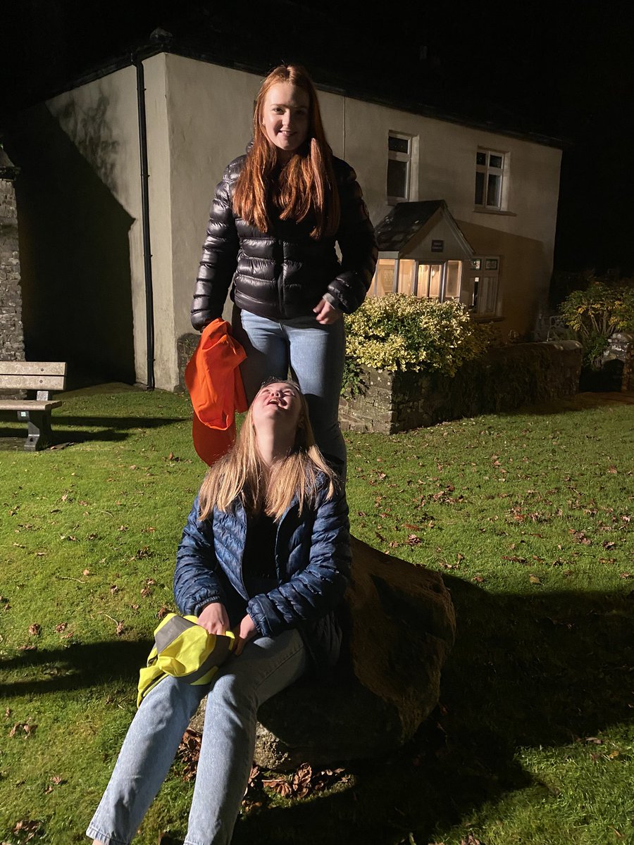 ShebbearBoard's tweet photo. Some of our boarders walked down to Shebbear Village this evening to watch a tradition where a stone is moved to stop the devil from escaping…. #ShebbearCuriosity #ShebbearBoarding #DevilsStone https://t.co/bDfoVy5QEK