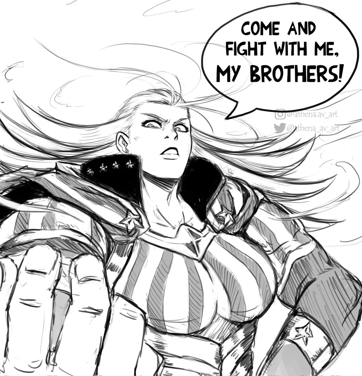 Little sketch for today! N°1 Hero of USA, Stars and Stripes ⭐⭐🇺🇲⭐⭐
.
#sketch #bnha332 #BNHA #BokuNoHeroAcademia #MyHeroAcademia 