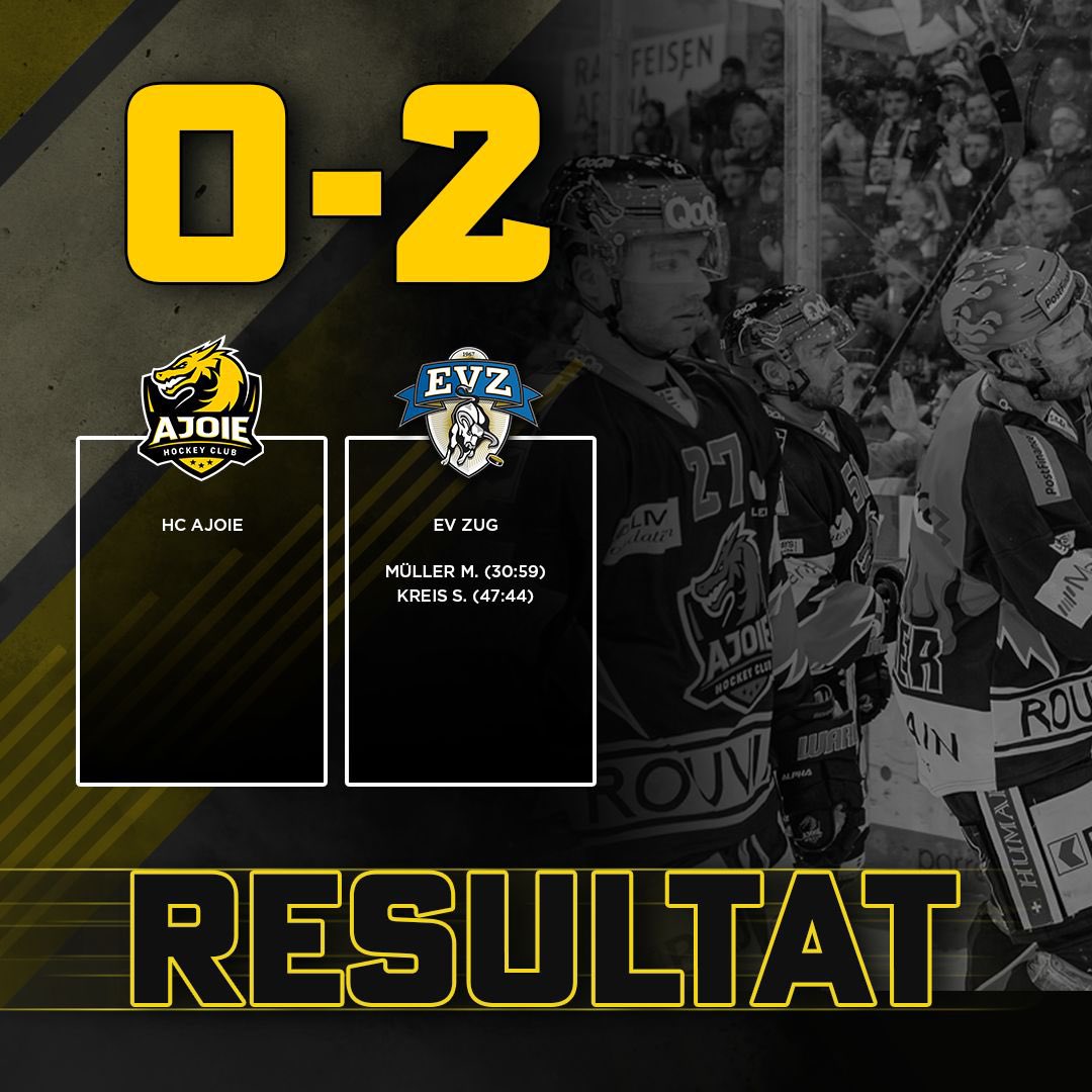 HC_Ajoie_off's tweet photo. Défaite à la maison face au Schweizermeister.
Déplacement demain aux Vernets.
#HCAjoie #HCA #HCAEVZ #NationalLeague #pourtoinousdevonstantlutter https://t.co/3nchdmLeiF