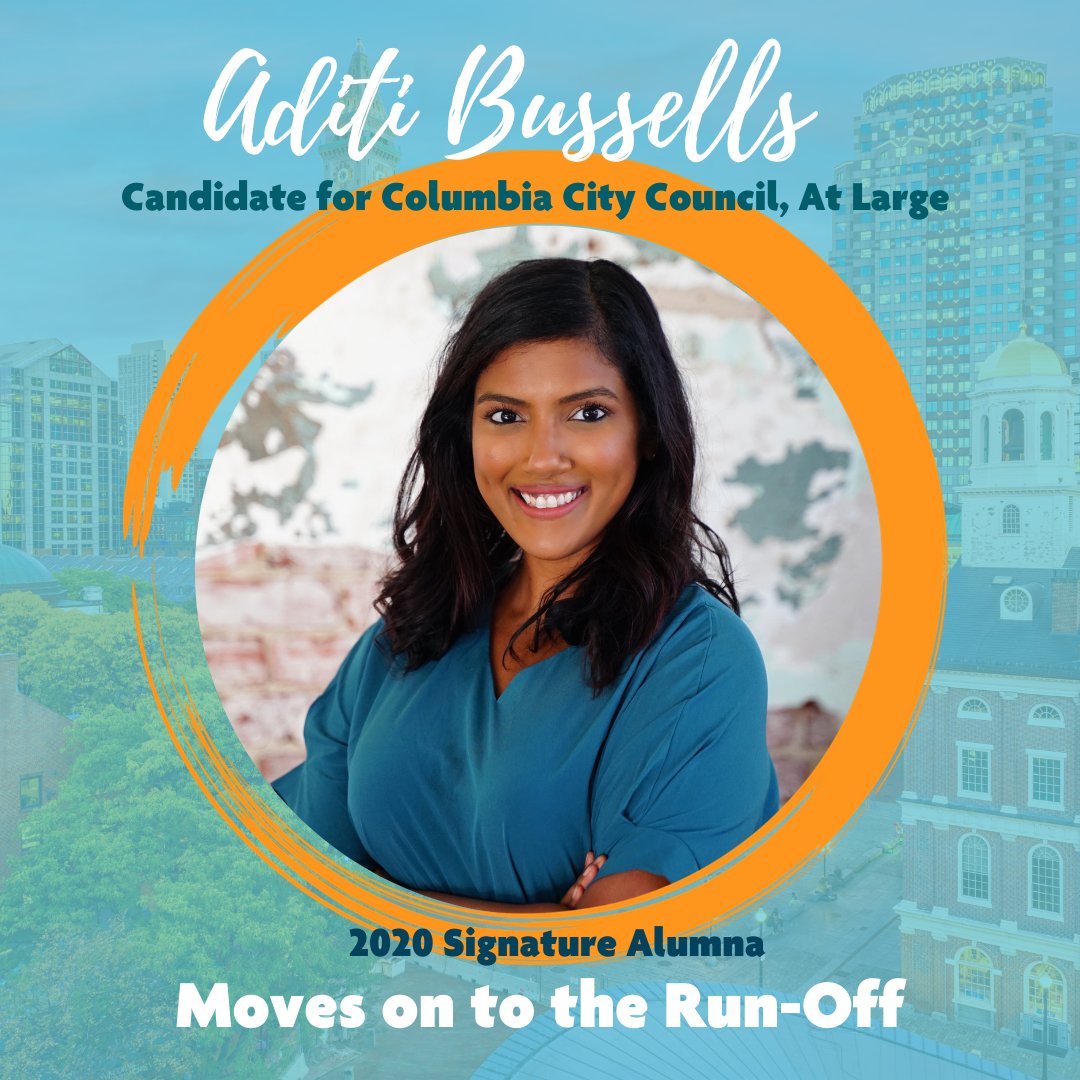 Emerge_SC's tweet photo. Emerge ladies are on the move. @TIDEVINE and @aditisrivastav move on to a run-off on November 16th.
#EmergeSC https://t.co/AduJXjo9w3