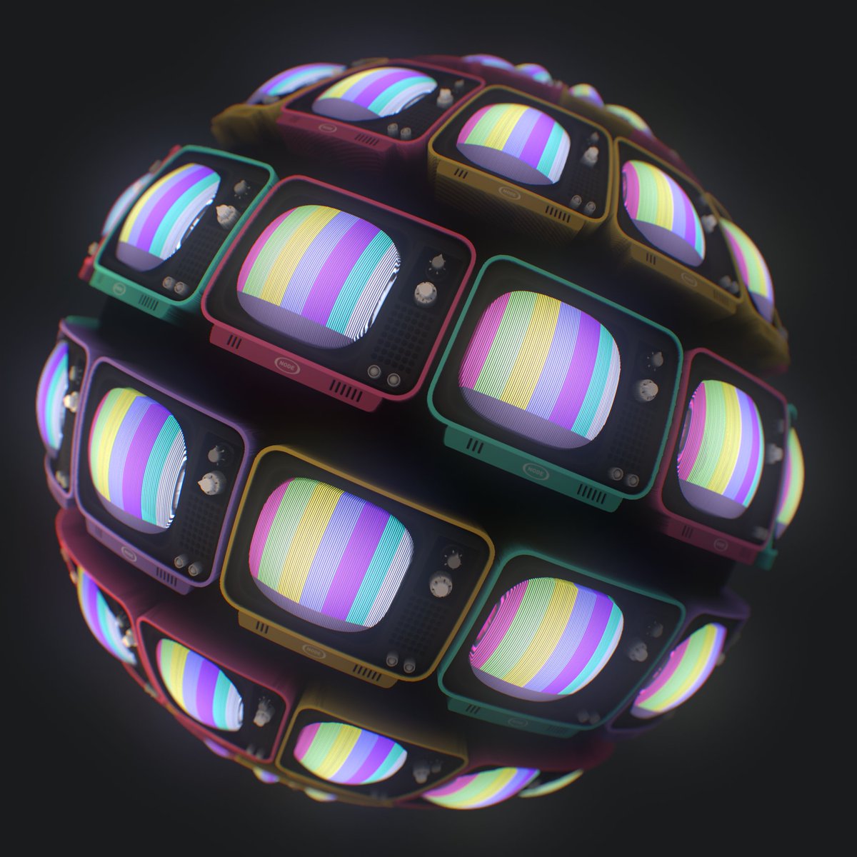 #Nodevember Day 2-3 for '4 sided' 🟦🟪🟨🟥 A procedural retro tv #material made fully in #SubstanceDesigner !! 📺✨ Drop a comment 👇 if you'd like to see a tutorial! Will be polishing this guy up more. @Substance3D #nodevember2021