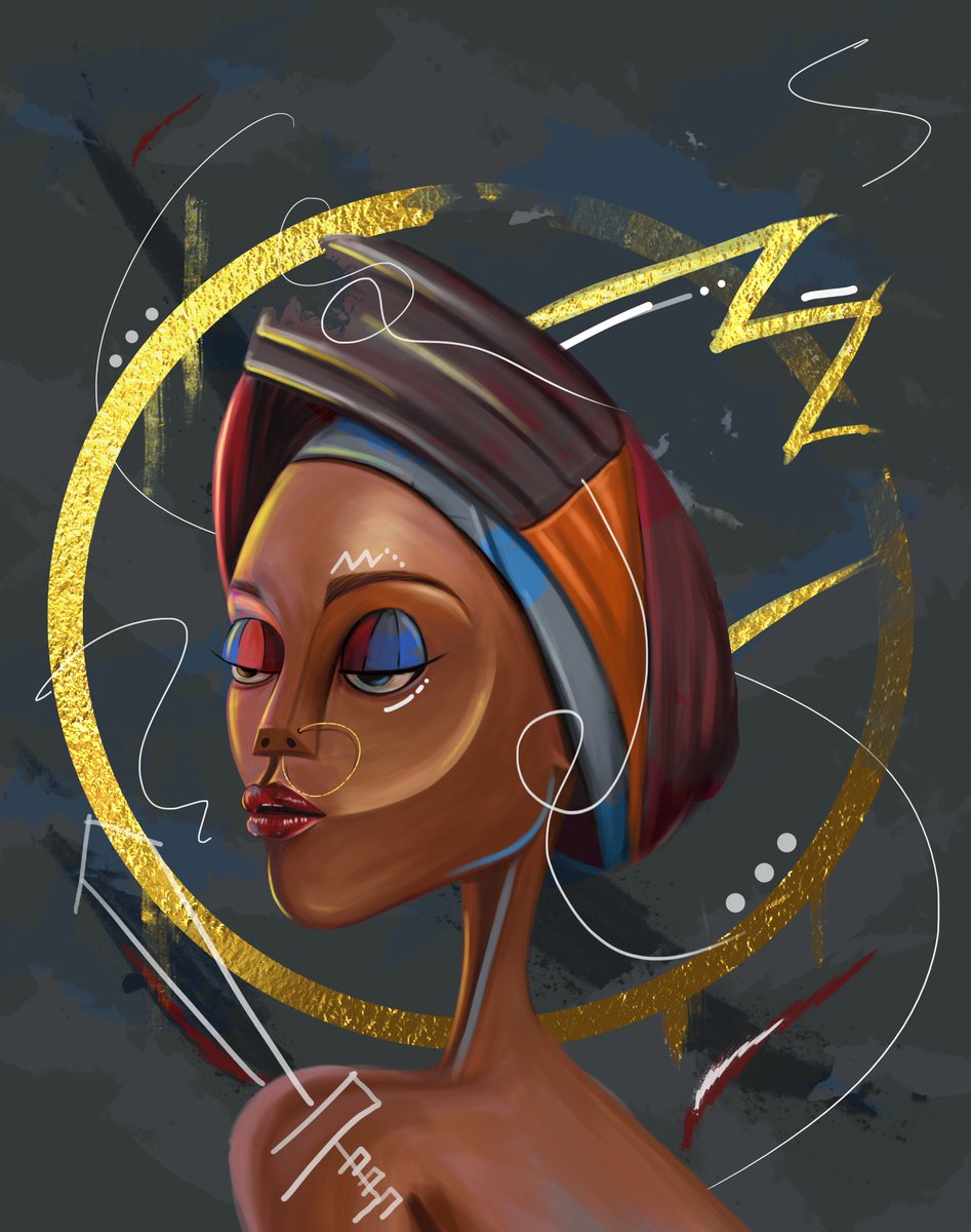 Debas_proart's tweet photo. Queen Amina. The Mother of the Afrobubble Kingdom.
An entry for Afrobubble art contest. (@afrobubble)
#afrobubble #queen #solsea #afrobubbleartcontest #nftthailand #nftcommunity #africanart #afroart https://t.co/1BcJbrGfcU