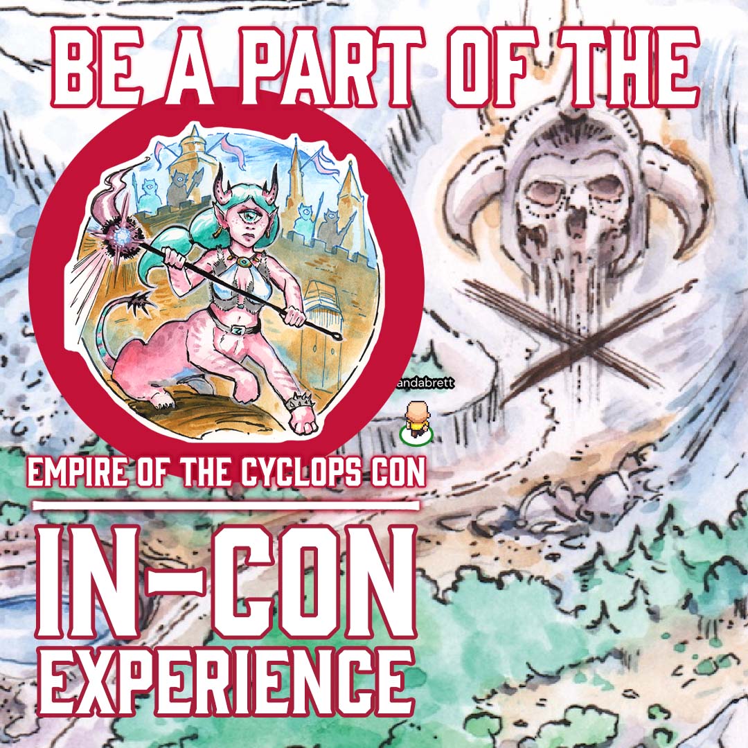 GoodmanGames's tweet photo. Everyone can join the Live In-Con Experience at Empire of the Cyclops Con!
 
https://t.co/enZUNRw6N0 

#GoodmanGames #EotCC #CyclopsCon #TTRPG https://t.co/misvBEUiPJ