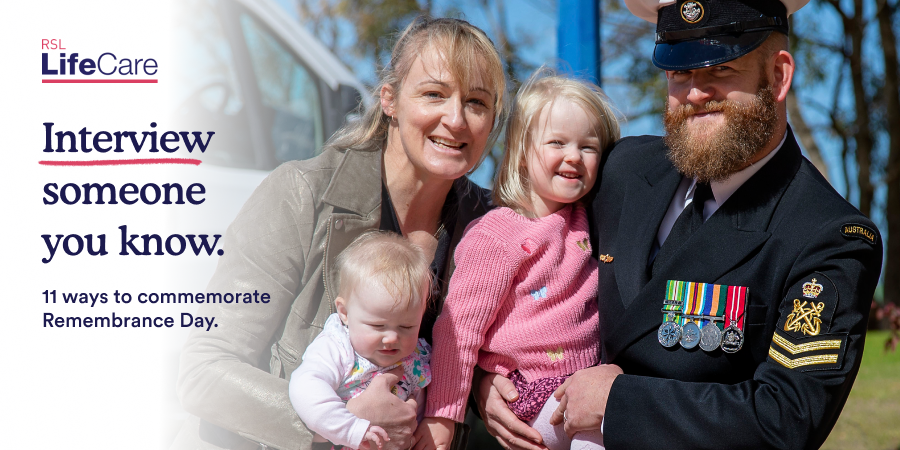 Do you have a family member or friend who has served? You can make their story count by interviewing them and keeping their story alive. Here are some tips for interviewing them. 🔎See our interview tips-  fal.cn/3jC4h #RemembranceDay #RSLLifeCare #LestWeForget 🌹