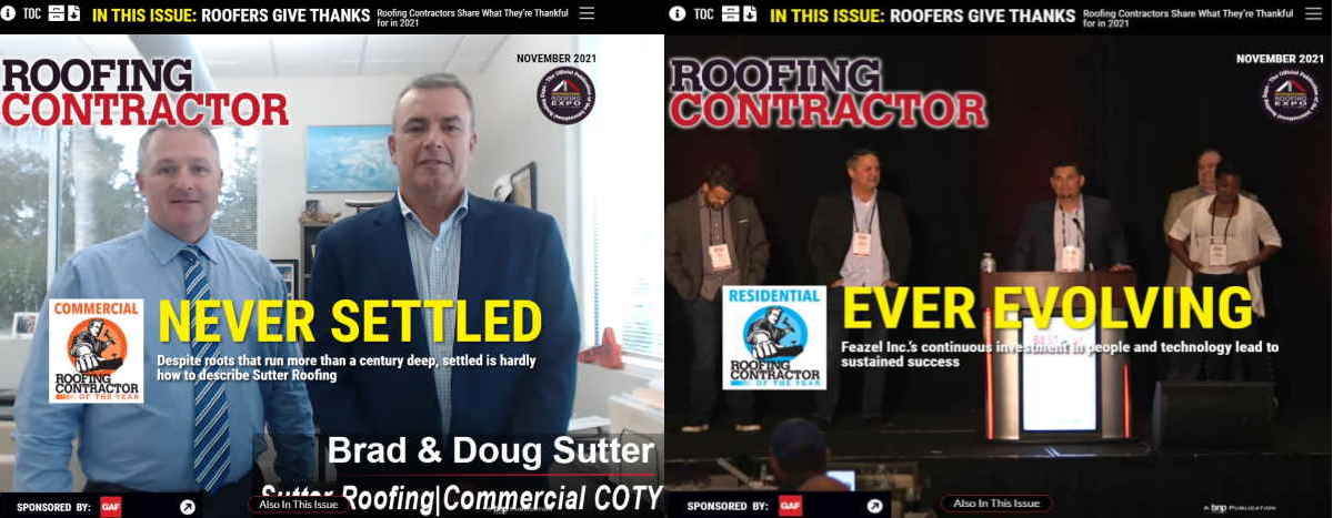 RoofContr's tweet image. RC's November eMagazine is here! Sign up to view it for free here: fal.cn/3jC4s

Thank you to this month's advertisers: Cleasby Manufacturing, @CotneyAttorneys, @durolast, @FiberTite, @gafroofing, @RoofingExpo, @MalarkeyRoofing, @tectaamerica, @TrufastUSA.