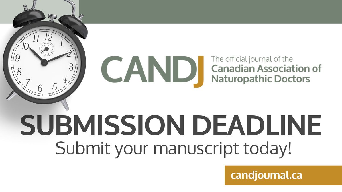 CANDJournal's tweet photo. The submission deadline for the March 2022 issue of CANDJ is coming up! Submit your manuscript by Dec 1 to be considered. For the #AuthorGuidelines and more information on the #submission process visit: https://t.co/DyiTeTPWMO @DrMarianneT @drcyndind @naturopathicdrs https://t.co/teKxretPQF