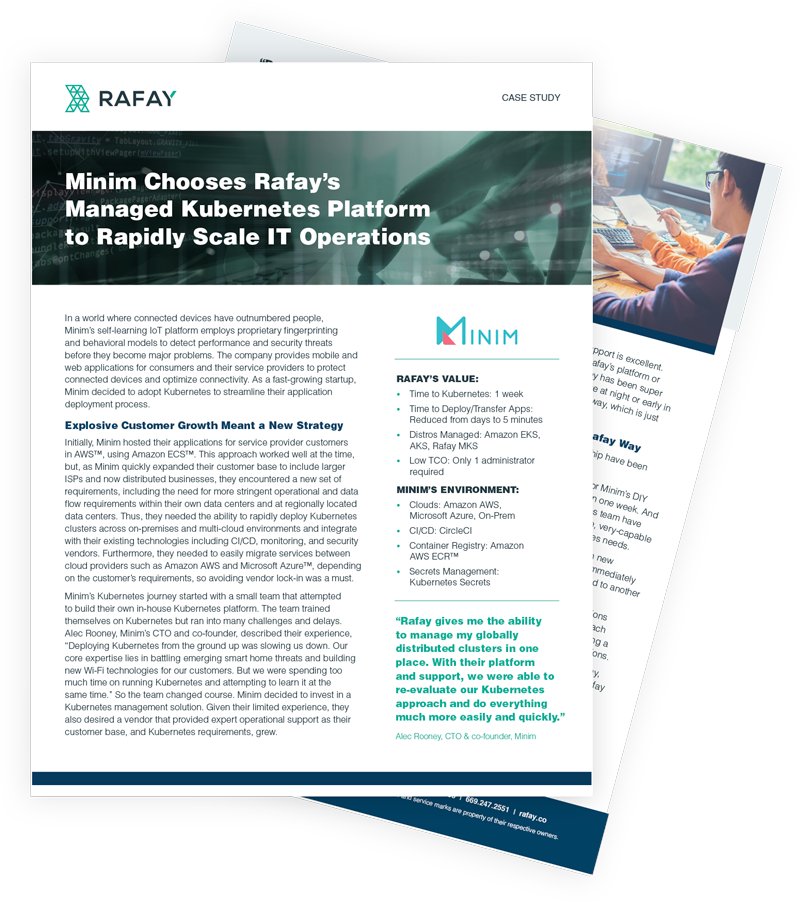 rafaysystemsinc's tweet image. Learn how Rafay helps @MinimSecure manage clusters across Amazon EKS and Microsoft AKS in this case study 

 👉 rafay.info/2ZIh2LD 

#kubeops #kubernetesoperations #eks #azure