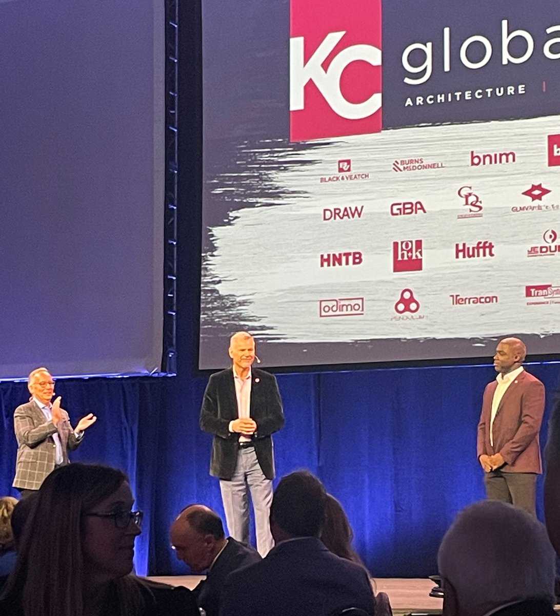 BurnsMcDonnell's tweet photo. Congrats to KCADC (@ithinkKC) on an incredible annual meeting to celebrate the region’s resiliency and economic opportunities. Our CEO, Ray Kowalik, announced that KCADC will be the new home for @KCGlobalDesign which has been a part of @KCRising. #ALLinforKC. #KCGlobalDesign https://t.co/4Cu4L4mDk2